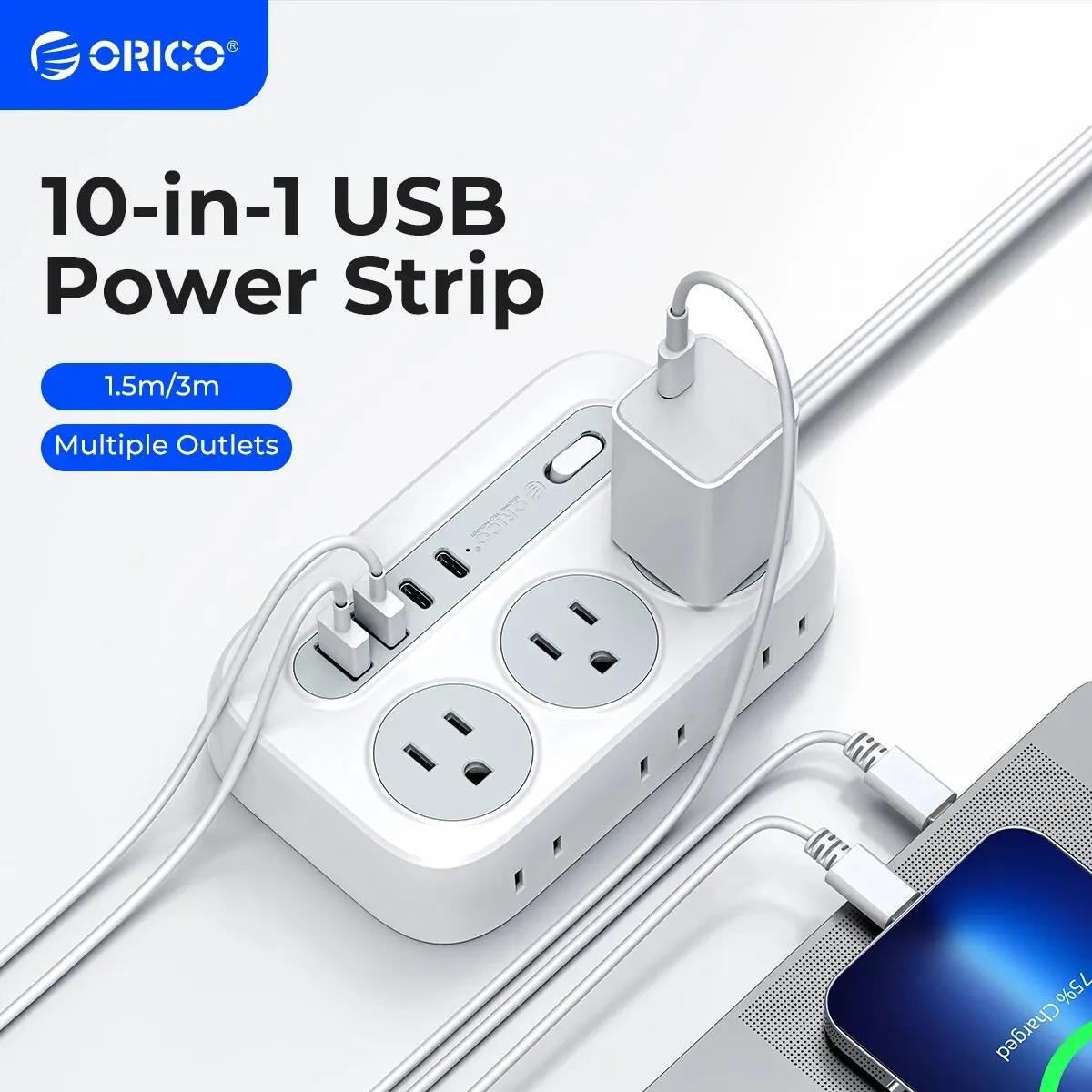 ORICO Ƽ  ͽټ ڵ Ƽ, 6 , , ߿,  , 2 USB 2 Ÿ C(1250W/10A)